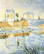 Vincent Van Gogh The Seine with the Pont de Clichy (nn04) USA oil painting reproduction